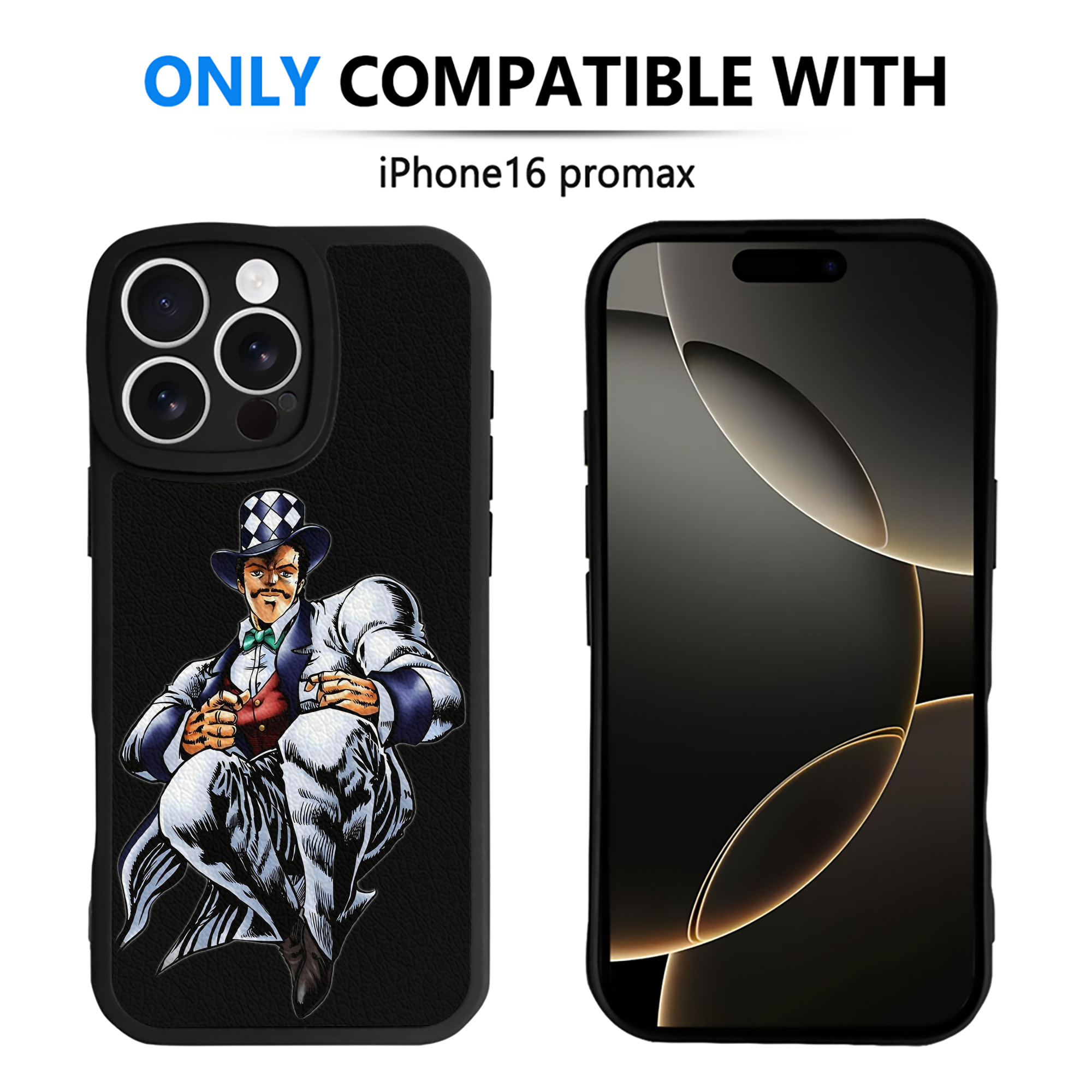 （画像用） ジョジョの奇妙な冒険 ウィル?アントニオ?ツェペリ JoJo's Bizarre Adventure Will Anthonio Zeppeli 【iPhone 16シリーズ対応】シリコンスマホケース（レザー調） 材質：シリコン